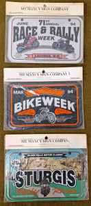 (3) Collectable Motorcycle Vanity Plates