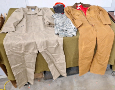 (1) Pair, Walls Zero-Zone Coveralls Large/Tall 42-44 Chest, (1) Pair Bulwark Shop Coveralls, 46 Regular & More