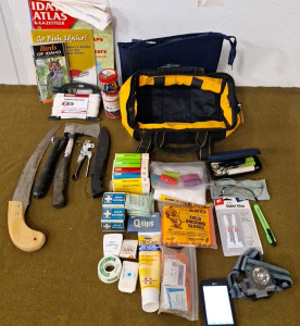 Roadside Emergency Kit W/ Bag, Cell Phone, Flashlight & More