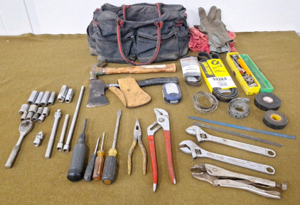 Toolbag W/Assorted Handtools & More