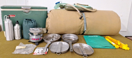 (1) PEAK 1 Multi Fuel Stove, (1) Coleman Cooler, (1) Sleeping Pad & More