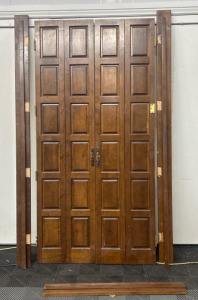 Brown Wooden Bi-Fold Doors
