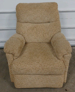 (1) 38.5"×30" Tan Recliner Chair