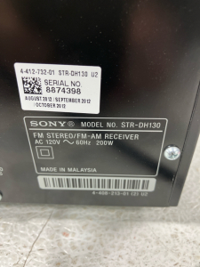Sony STR-DH130 Am/Fm Stereo Receiver