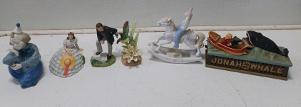 (5) Assorted Nick Nacks (1) Jonah & The Whale Bank