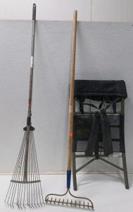 (2) Lawn Rakes (1) Pac Seat