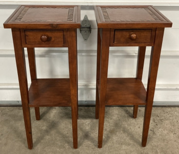 (2) Matching Tall Side Tables