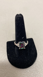 (1) Size 10 Mystic Rainbow Topaz Ring