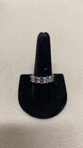 (1) Size 9 Mystic Rainbow Topaz 5 Stone Ring