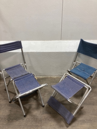 (2) Sets of Folding Chairs and Stools