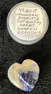 Canadian Sodalite Top Quality Heart Shaped Gemstone (49.80 Ct)