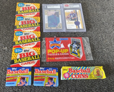 2014 Steve Nelson Cut Signature Card Beckett Certified, (4) Topps Baseball Bubblegum Cards Unopened, And More