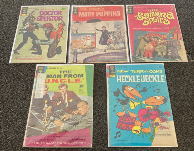 (5) Vintage &ldquo;Gold Key&rdquo; Comics
