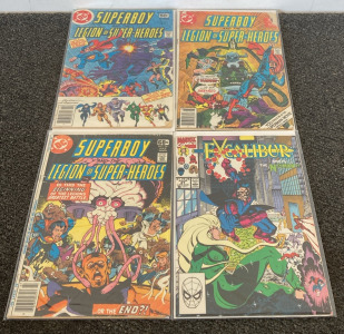 Vintage Comics Including Superboy And Excalibur