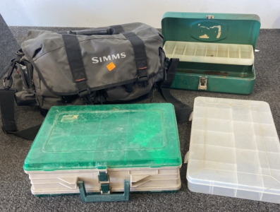 Simms Fishing Bag, Fishing Boxes With Gear