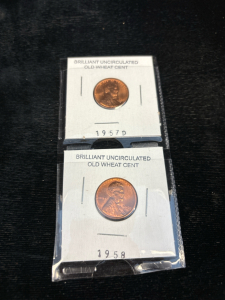 (2) Brilliant Uncirculated Old Wheat Cent