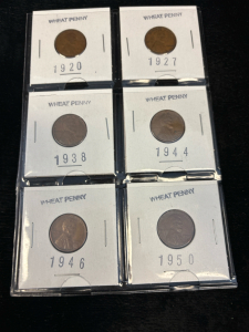 (6) Wheat Pennies