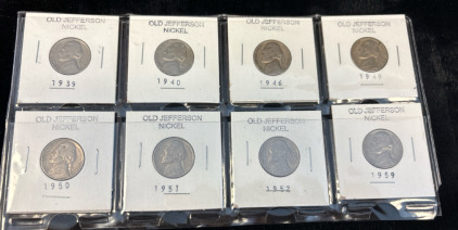 (8) Old Jefferson Nickels