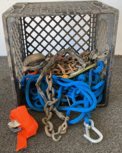 Box Of Rope, Chains, And Straps