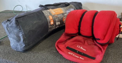 L.L Bean Sleeping Bag, Ozark 13FTX9FT Cabin Tent