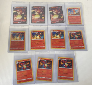 Pok&eacute;mon Cards, Basic, Stage 2 , Stage 1 Charizard, Charmeleon, Charmander