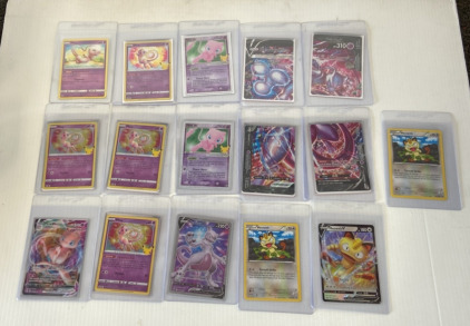 Pok&eacute;mon Cards, Meowth, Mew, Mewtwo