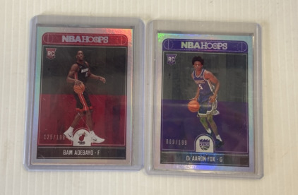 NBA Hoops Bam Adebayo , De&rsquo;Aaron Fox Cards