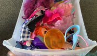 Storage Container With Lots Of Dolls And Accessories - 4