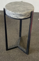 Round Granite End Table - 2