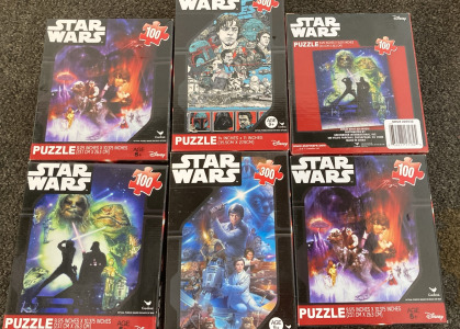 Set Of 6 Star Wars Puzzles