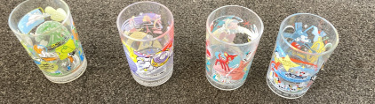 4 Sets Of Disney Drinking Glasses