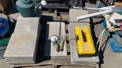 (24) Paver Stones w/ toolbox & Water Spout