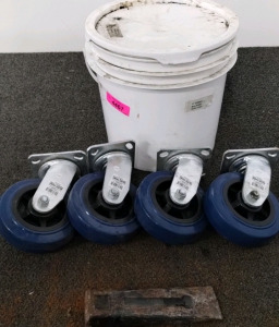 600lb Heavy Duty Swivel Caster Wheels and A Wedge