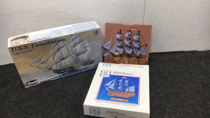 U.S.S. Constitution Model Kit and H.M.S Bounty Replica