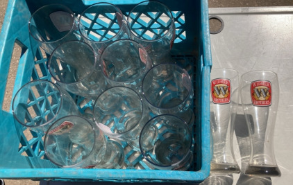 12 Widmer Brothers Beer Glasses