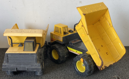 (2) Vintage Metal Tonka Mighty Diesel Dump Truck