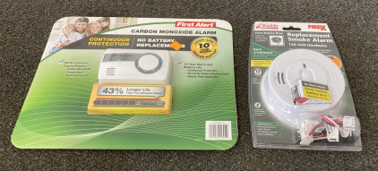 First Alert Carbon Monoxide Alarm And Kidde Replacement Smoke Alarm