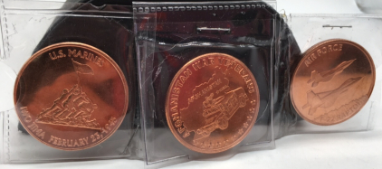 (3) 1oz .999 fine copper