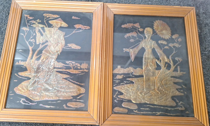 Set of Asian Inspired Copper Wall Artwork.......BB2