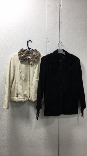 (2) Womens Leather Coats