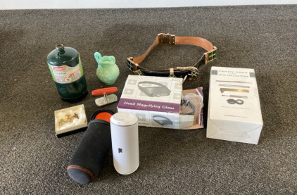 JBL Speaker, Coleman Propane Can, Avon Glass, And More