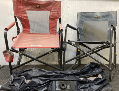 2 Rocker Camp Chairs, Twin Batterie Opperated Air Mattress BBFN