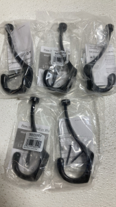 (5) Venetian Bronze Pilltop Wall Hooks