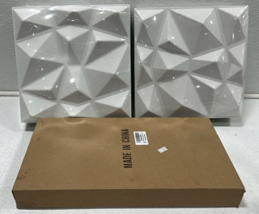 (2) 12-Pack Acoustic Sound Diffuser Panels in Original Packaging, (1) Wooden Dual Monitor Stand in Original Packaging