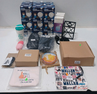 (18) Boxes Of KN95 Disposable Masks For Kids (4) Ice Cleats (1) Light Chandelier & More