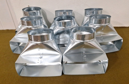 (8) 10" x 4" Register Boxes, 90 Degree, For 6" Vent Tube