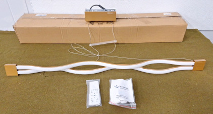 (1) Gold MASASAT LED Pendant Light, W/Remote