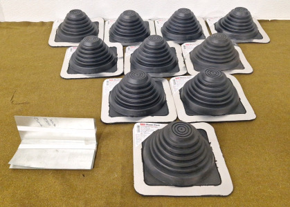 (10) Oatey 1/4" To 4" Master Roof Flashing & (1) 25-Pieces 3-1/2" To 7" Step Flashing