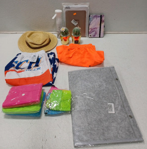 (1) IPad Protective Cover (1) Moko Case (1) Medium Busch Beer Shorts (1) Lrg Swim Shorts & More