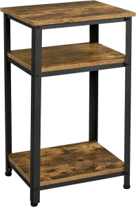 (1) Yaheetech Side Table No. 592013 Rustic Brown